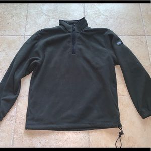 Grey fleece half zip pullover